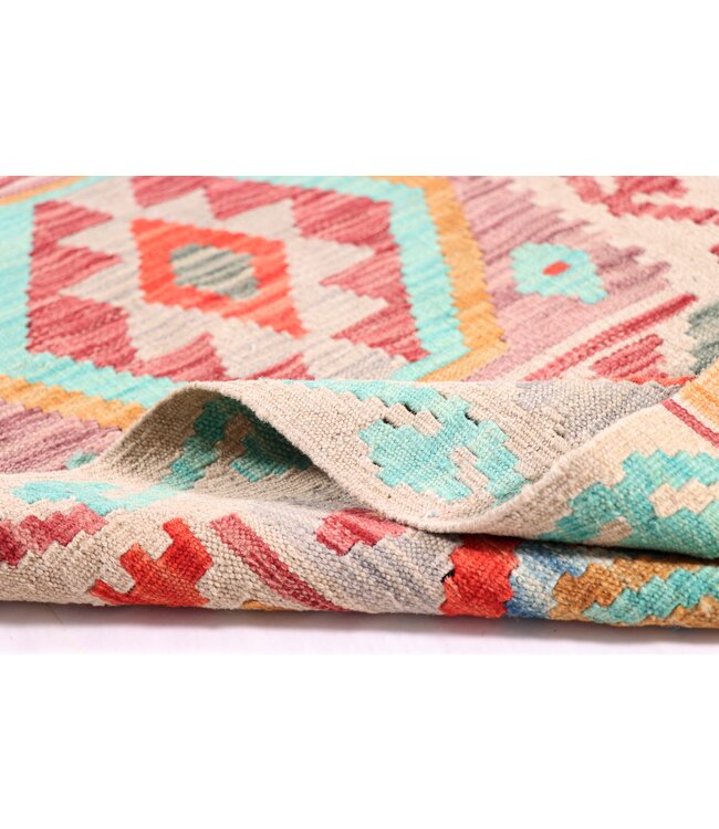 190x59 cm Handwoven Kelim Runner Wool Rug