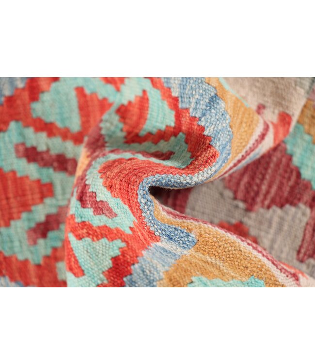 190x59 cm Handwoven Kelim Runner Wool Rug