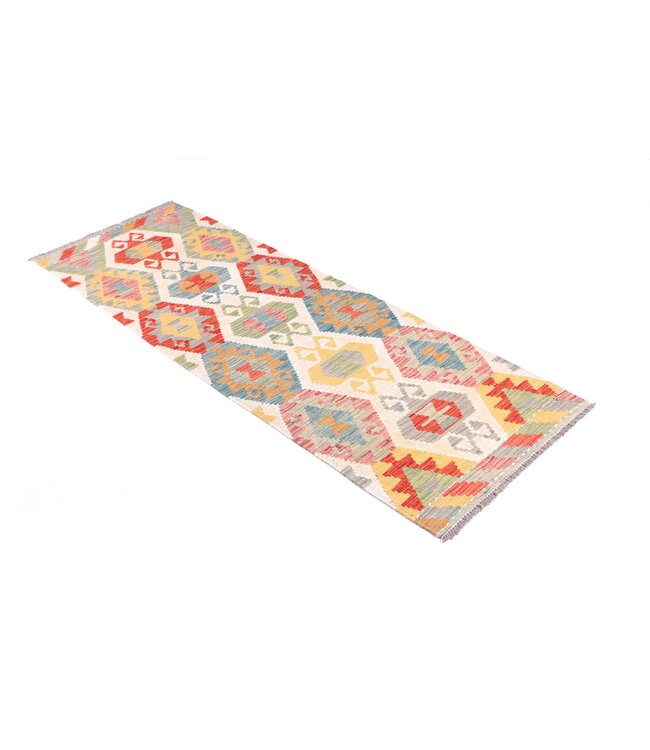197x67 cm Handwoven Kelim Runner Wool Rug