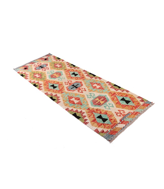 202x71 cm Handwoven Kelim Runner Wool Rug