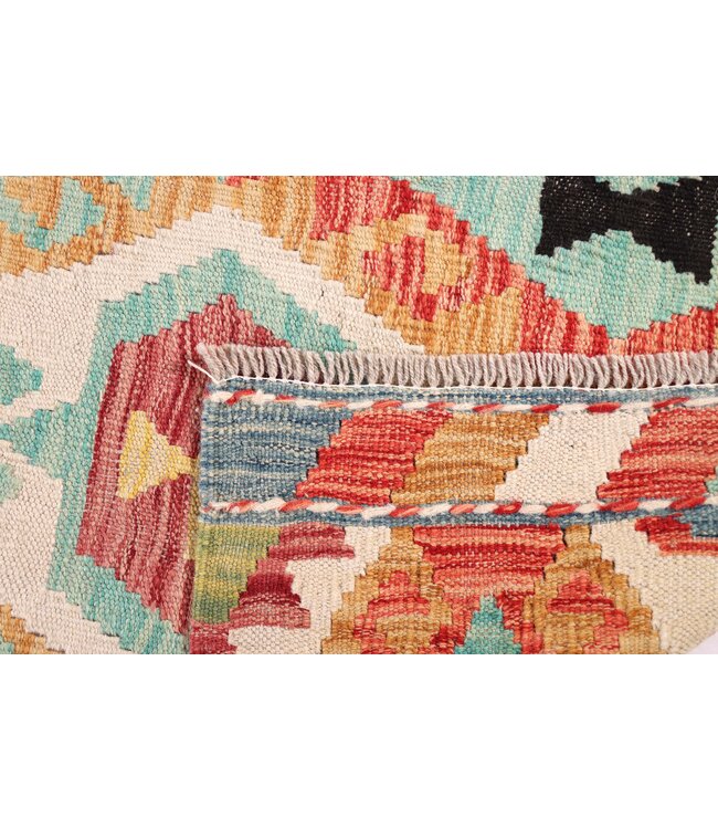 202x71 cm Handwoven Kelim Runner Wool Rug