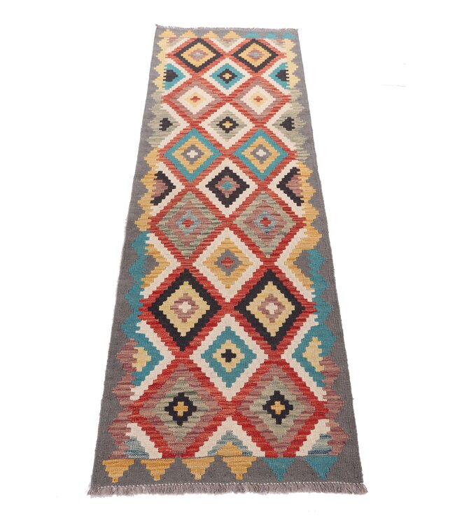 195x64 cm Handwoven Kelim Runner Wool Rug