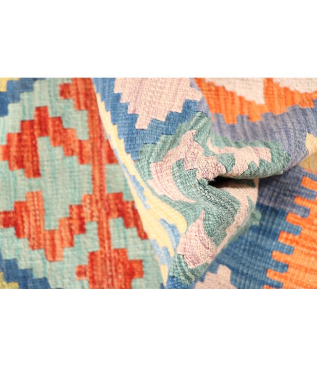 198x64 cm Handwoven Kelim Runner Wool Rug