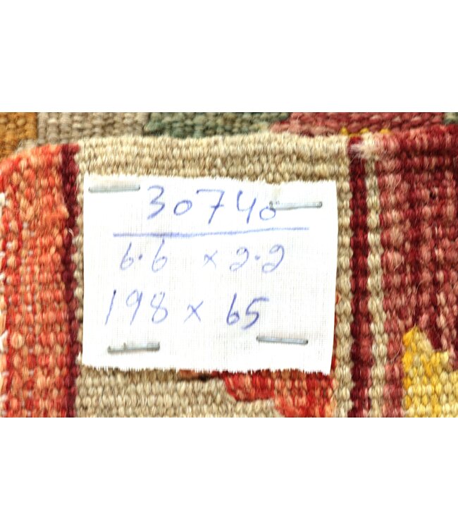 198x65 cm Handwoven Kelim Runner Wool Rug