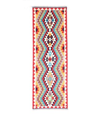 Kelimshop 162x64 cm Handgewebter Kelim Läufer  Wollteppich