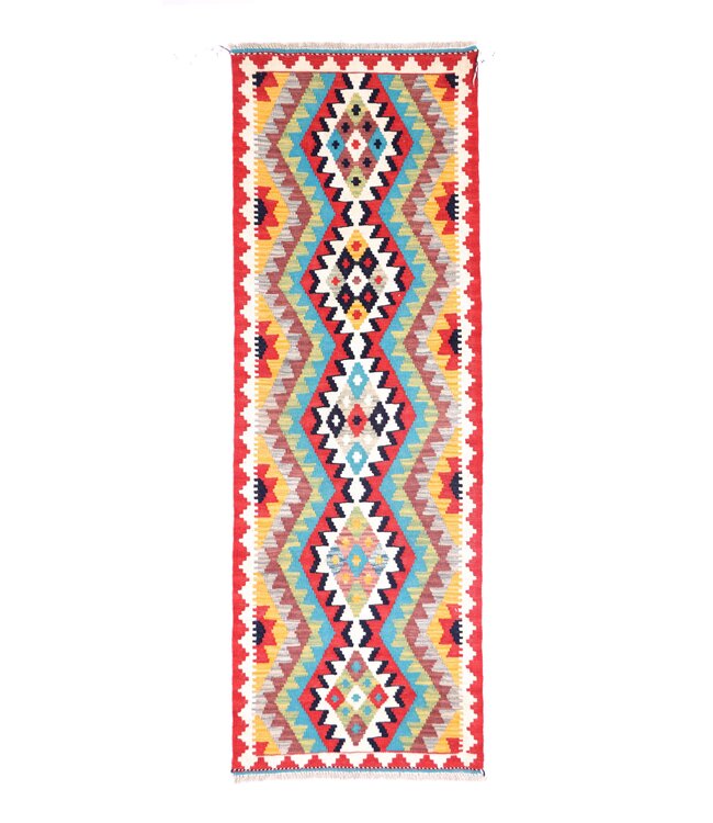 162x64 cm Handwoven Kelim Runner Wool Rug