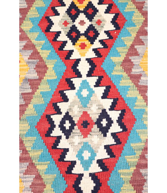 162x64 cm Handwoven Kelim Runner Wool Rug