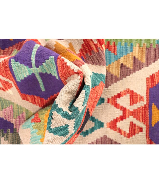 190x63 cm Handwoven Kelim Runner Wool Rug