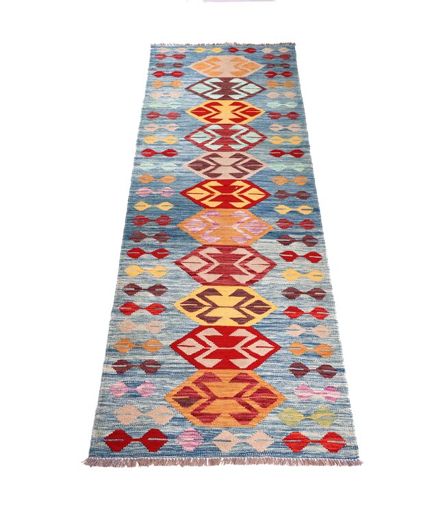 249x82 cm Handwoven Kelim Runner Wool Rug
