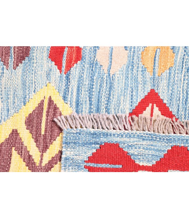 249x82 cm Handgewebter Kelim Läufer  Wollteppich