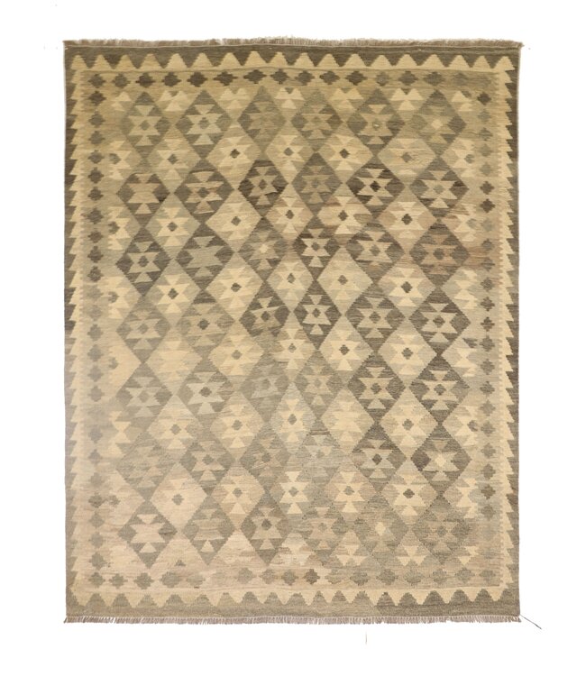 194x160 cm Handwoven Natural  Wool Kelim Area Rug