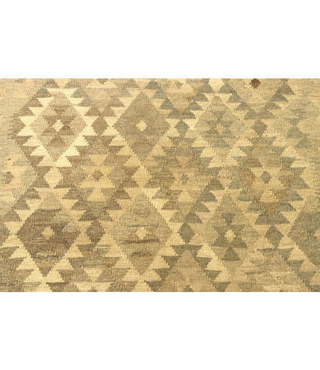 198x150 cm Handgeweven Natural Kelim Wol Tapijt