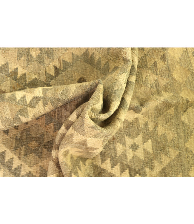 198x150 cm Handwoven Natural  Wool Kelim Area Rug