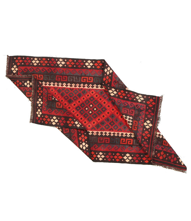 195x105 cm Old style vintage kelim Handwoven Kilim carpet Maimana