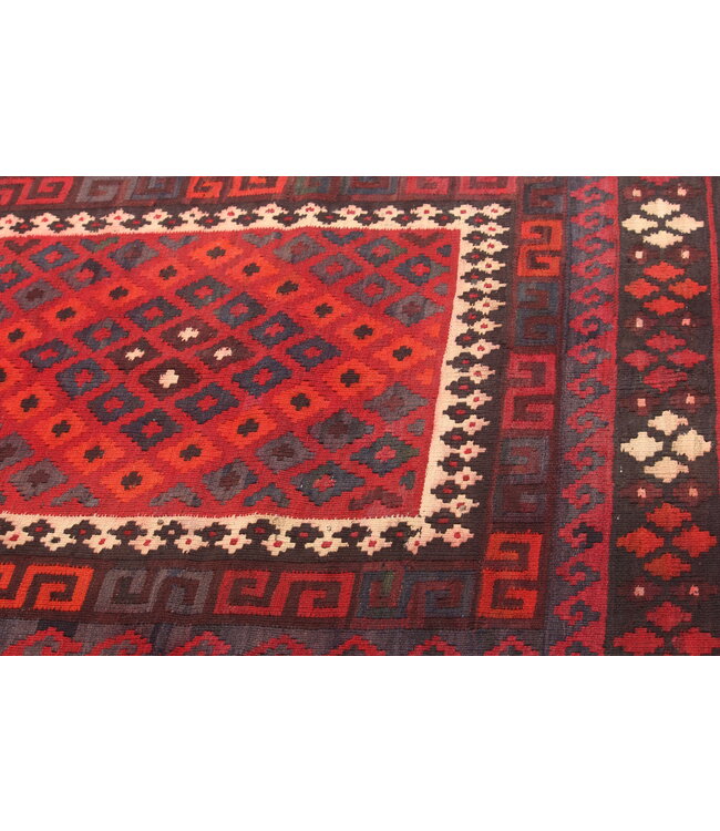 195x105 cm  Vintage-Kelim im alten Stil Handgewebter Kelim-Teppich Maimana