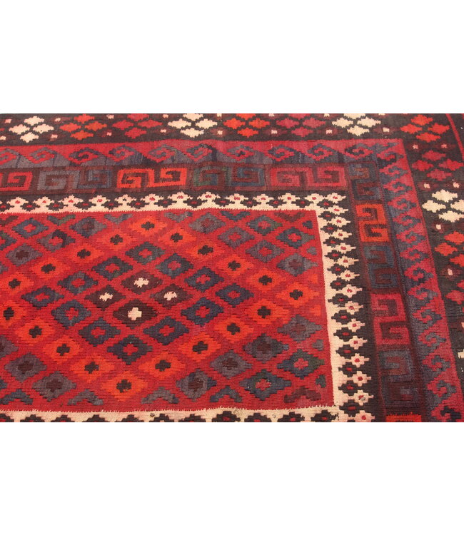 195x105 cm  Vintage-Kelim im alten Stil Handgewebter Kelim-Teppich Maimana