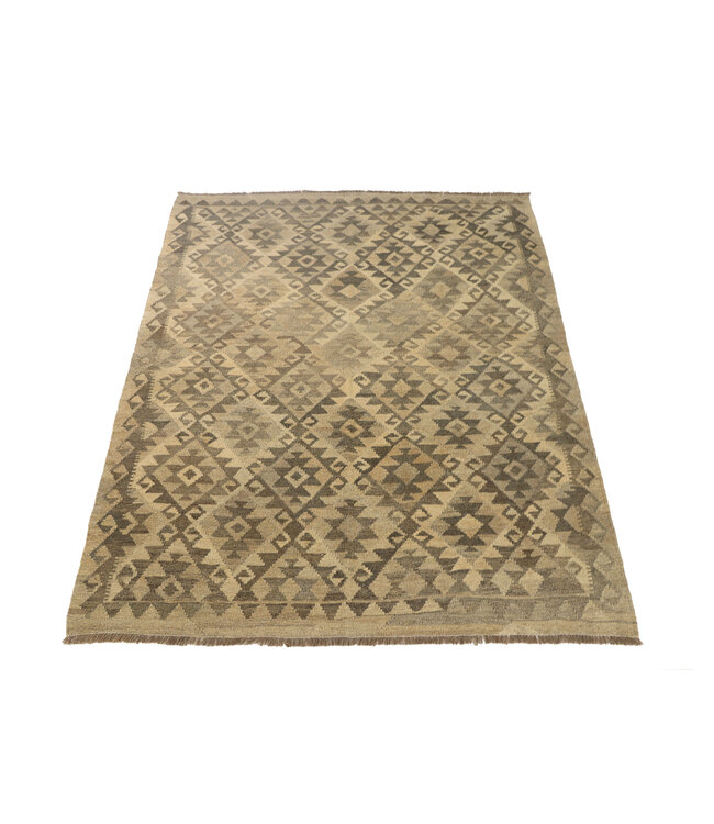 196x149  cm Handgewebter Kelim-Teppich Natürlicher Wolle