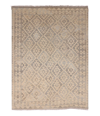 Kelimshop 202x157 cm Handgewebter Kelim-Teppich Natürlicher Wolle