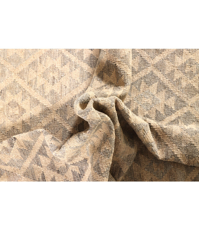 202x157 cm Handgeweven Natural Kelim Wol Tapijt