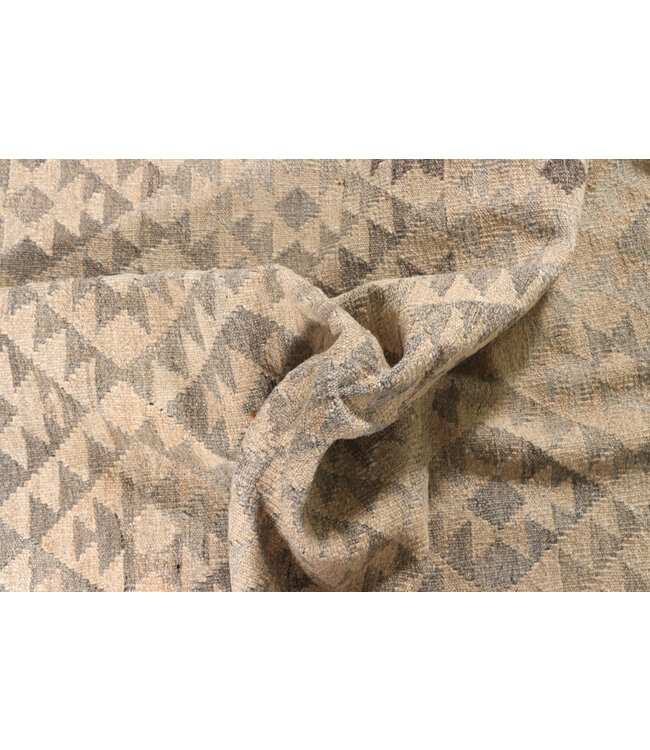 204x159  cm Handgewebter Kelim-Teppich Natürlicher Wolle