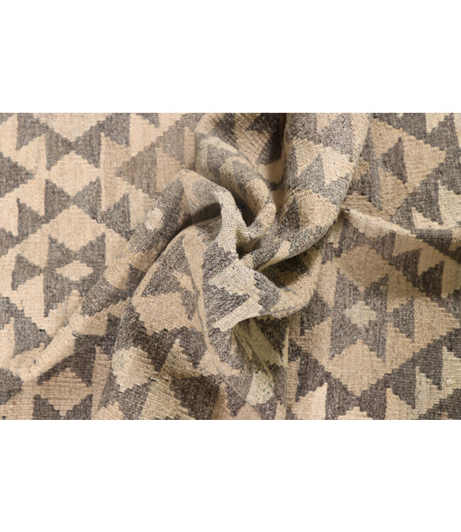 198x150 cm Handwoven Natural  Wool Kelim Area Rug