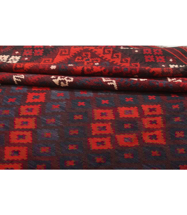 412x315 cm  Vintage-Kelim im alten Stil Handgewebter Kelim-Teppich Maimana