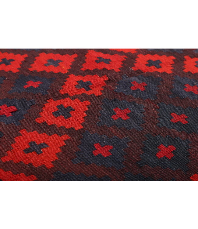 412x315 cm  Vintage-Kelim im alten Stil Handgewebter Kelim-Teppich Maimana