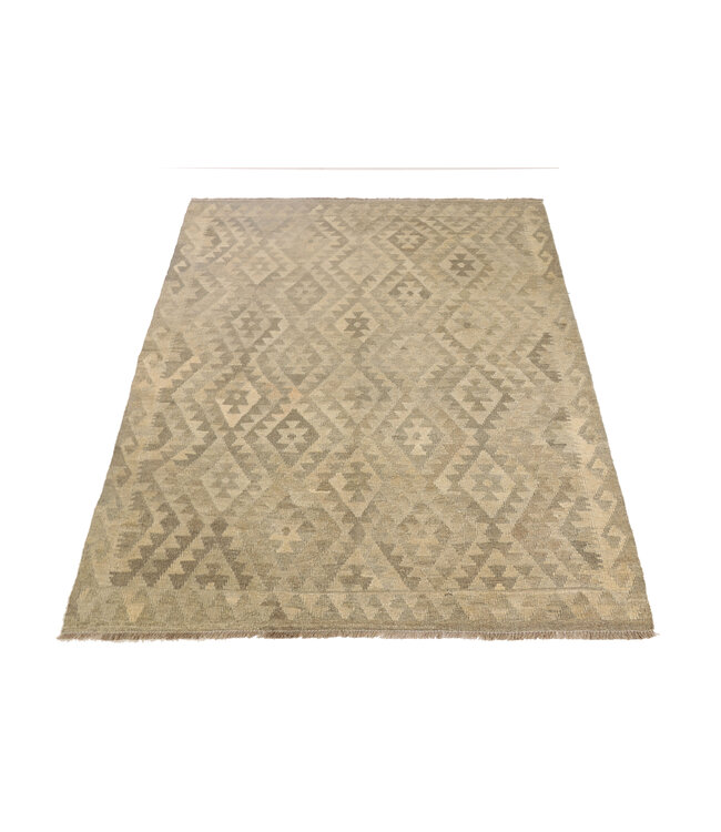 197x156 cm Handgewebter Kelim-Teppich Natürlicher Wolle