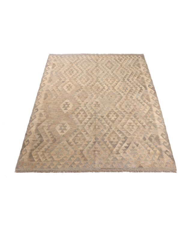 200x162 cm Handwoven Natural  Wool Kelim Area Rug