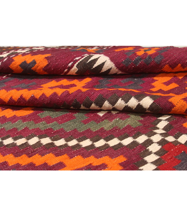 332x174 cm Old style vintage kelim Handwoven wool Kilim Maimana