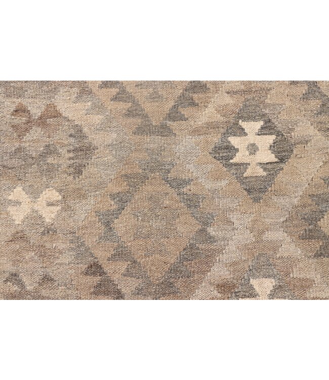 205x154 cm Handgeweven Natural Kelim Wol Tapijt