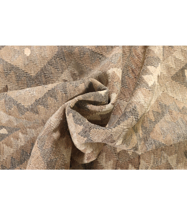 205x154 cm Handgeweven Natural Kelim Wol Tapijt