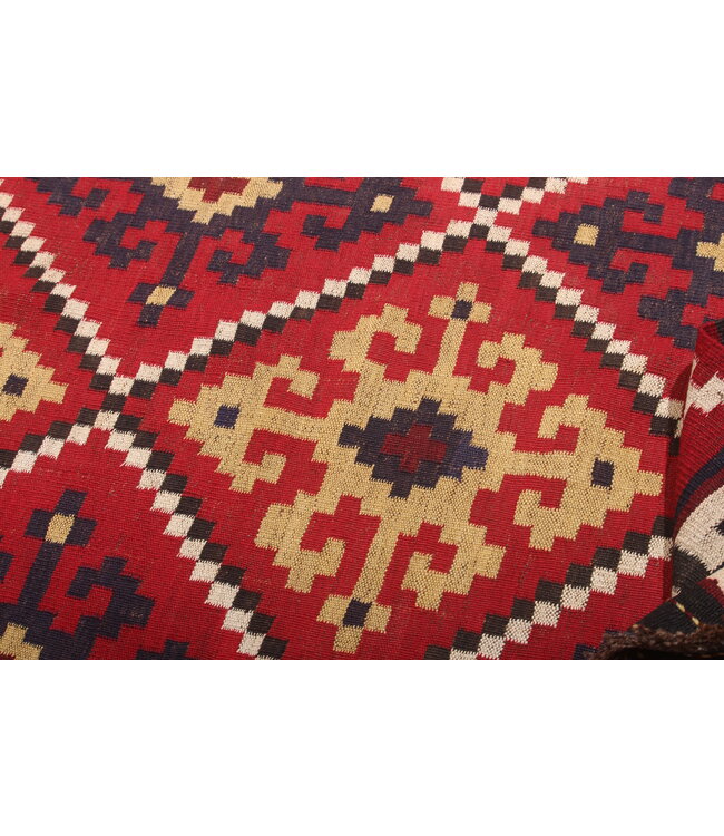 521x128 cm   Oude stijl vintage kelim Runner Handgeweven woll Kelim Maimana