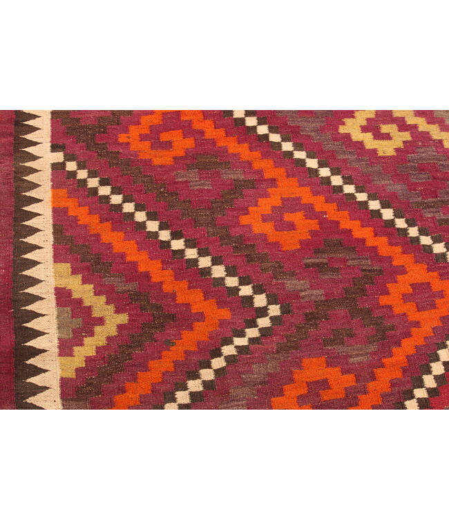 324x167 cm Old style vintage kelim Runner Handwoven wool Kilim Maimana