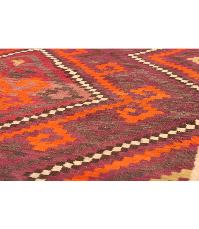 324x167 cm Old style vintage kelim Runner Handwoven wool Kilim Maimana