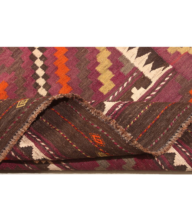 324x167 cm Old style vintage kelim Runner Handwoven wool Kilim Maimana
