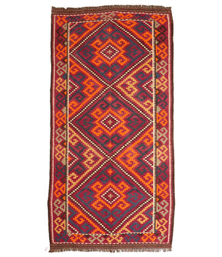 Kelimshop 346x174 cm Oude stijl vintage kelim Runner Handgeweven woll Kelim Maimana