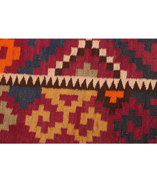 346x174 cm Old style vintage kelim Runner Handwoven wool Kilim Maimana