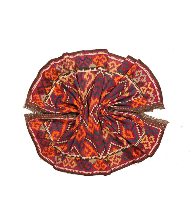 346x174 cm  Vintage-Kelim-Läufer handgewebter wool Kelim Maimana