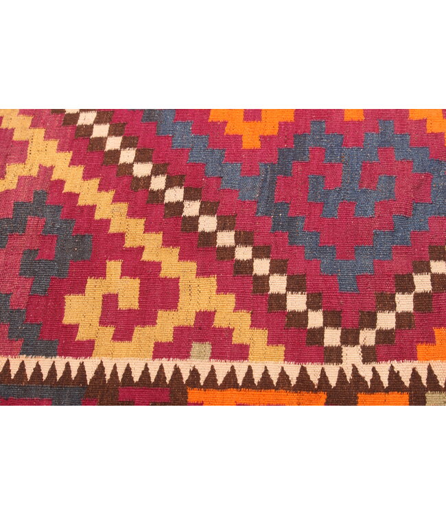 346x174 cm Old style vintage kelim Runner Handwoven wool Kilim Maimana