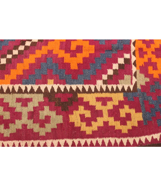 346x174 cm Old style vintage kelim Runner Handwoven wool Kilim Maimana