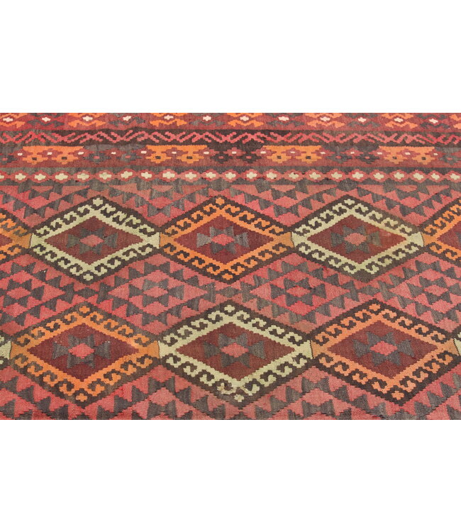 452x306 cm  Vintage-Kelim im alten Stil Handgewebter Kelim-Teppich Maimana