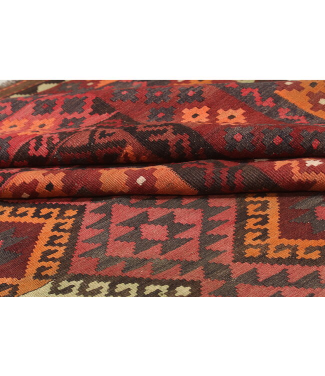 452x306 cm  Vintage-Kelim im alten Stil Handgewebter Kelim-Teppich Maimana