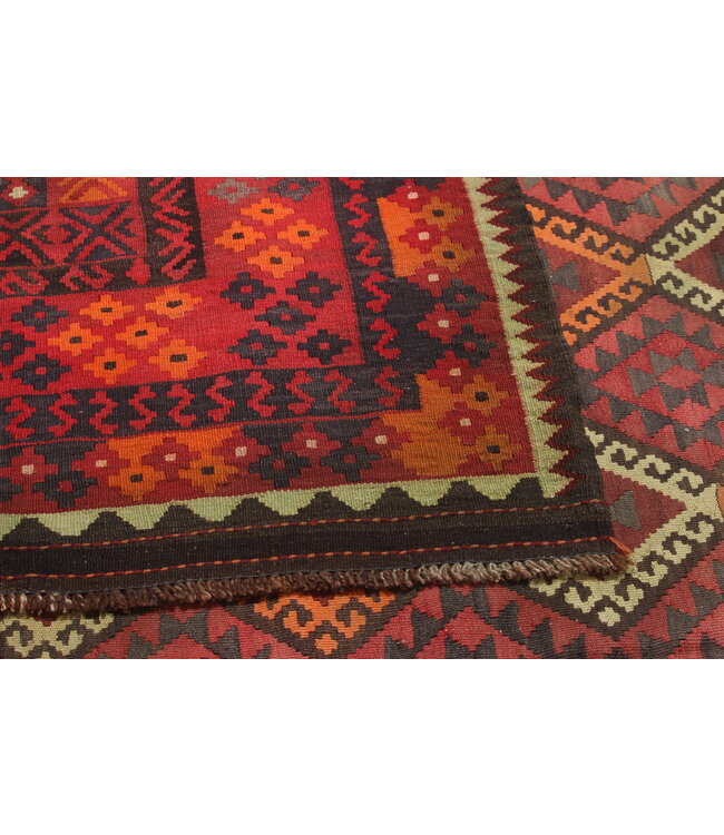 452x306 cm  Vintage-Kelim im alten Stil Handgewebter Kelim-Teppich Maimana
