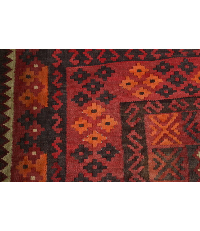 452x306 cm  Vintage-Kelim im alten Stil Handgewebter Kelim-Teppich Maimana
