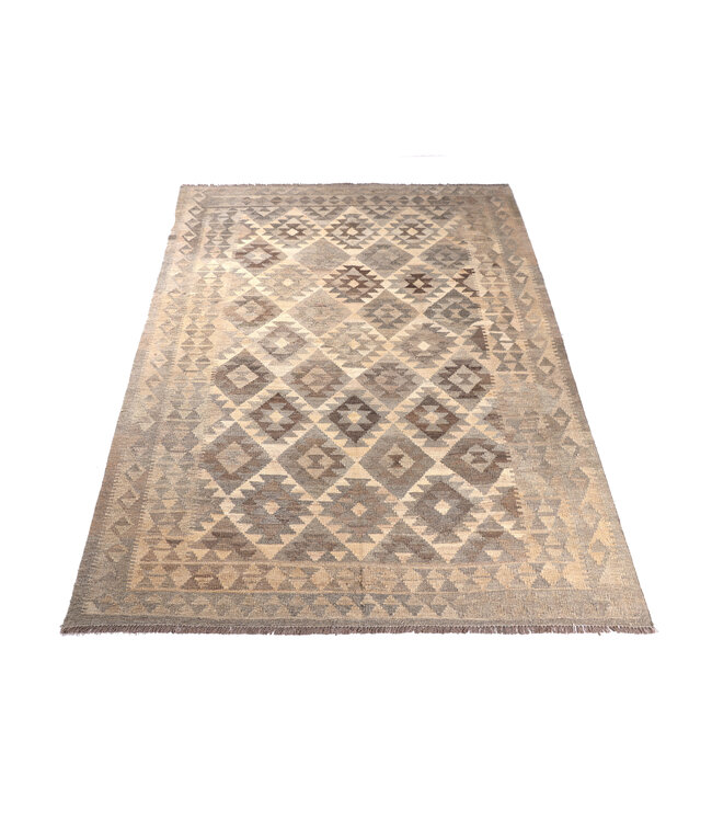 244x165 cm Handwoven Natural  Wool Kelim Area Rug