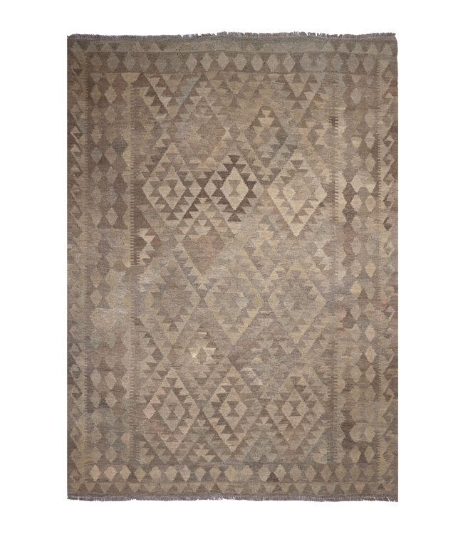 234x173 cm Handgewebter Kelim-Teppich Natürlicher Wolle