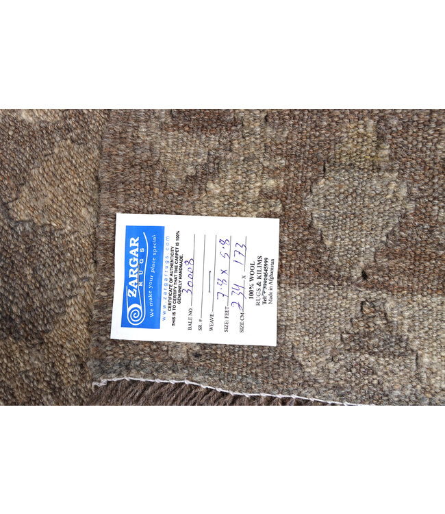 234x173 cm Handwoven Natural  Wool Kelim Area Rug