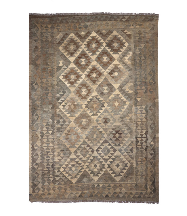 237x165 cm Handwoven Natural  Wool Kelim Area Rug