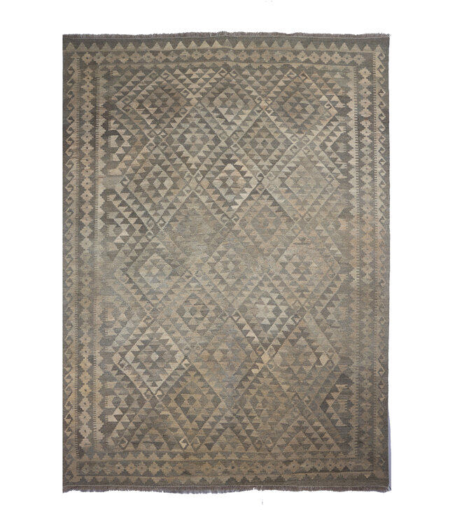 245x183 cm Handgewebter Kelim-Teppich Natürlicher Wolle